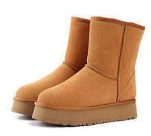 women half platform boots shoes genuine suede leather cotton boots women's winter warm thick bottom, Black
women half platform boots shoes genuine suede leather cotton boots women's winter warm thick bottom, Black