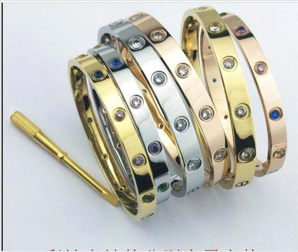 bangle love screw bracelet designers bracelets colored diamond designer jewelry women titanium steel gold-plated never fade not allergic bga, Golden;silver
bangle love screw bracelet designers bracelets colored diamond designer jewelry women titanium steel gold-plated never fade not allergic bga, Golden;silver