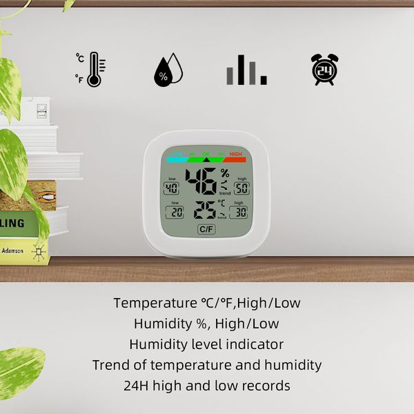 digital hygrometer thermometer with trend comfort display wall clock temperature humidity sensor home decor
digital hygrometer thermometer with trend comfort display wall clock temperature humidity sensor home decor