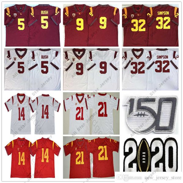 american college football wear 2020th ncaa usc trojans college football wear 5 reggie bush 9 kedon slovis 21 jackson 14 sam darnold 32 oj si, Black
american college football wear 2020th ncaa usc trojans college football wear 5 reggie bush 9 kedon slovis 21 jackson 14 sam darnold 32 oj si, Black