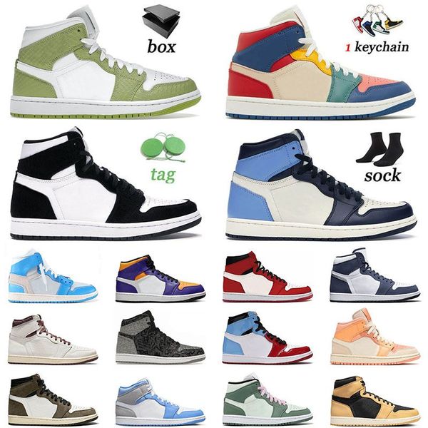 jorda 1 1s basketball shoes j1 mid se multi-color green python obsidian taxi lost & found university blue jumpman men women trainer
jorda 1 1s basketball shoes j1 mid se multi-color green python obsidian taxi lost & found university blue jumpman men women trainer