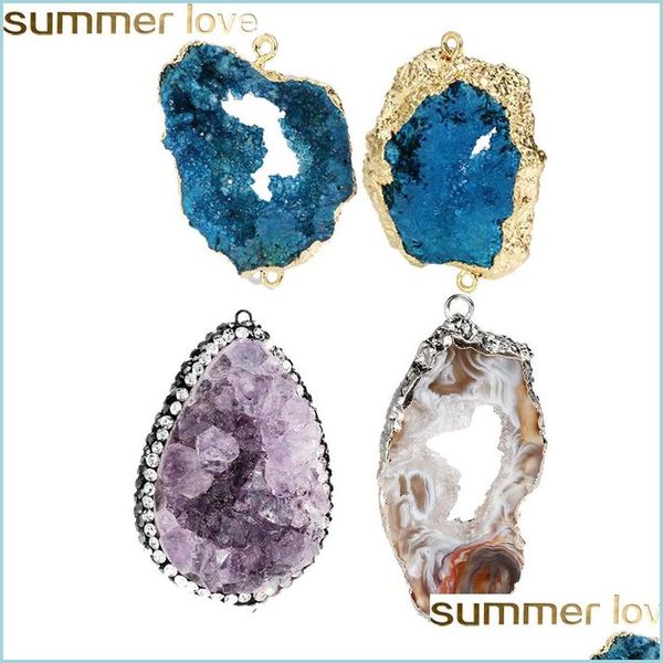 charms trendy druzy agate pendant charm natural gemstone irregar mti color with gold plated for diy jewelry making bracelet drop del dhhhw, Bronze;silver
charms trendy druzy agate pendant charm natural gemstone irregar mti color with gold plated for diy jewelry making bracelet drop del dhhhw, Bronze;silver