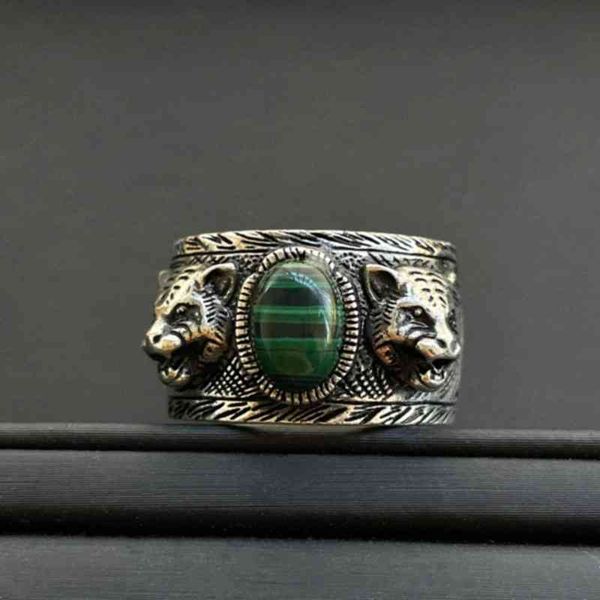 gujia 925 silver old green turquoise double tiger head ring 12 chinese zodiac dominant personality
gujia 925 silver old green turquoise double tiger head ring 12 chinese zodiac dominant personality