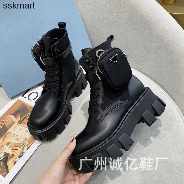 designer rois boots 2022 new triangle logo martin boots fashion casual sponge cake thick bottom middle, Black
designer rois boots 2022 new triangle logo martin boots fashion casual sponge cake thick bottom middle, Black