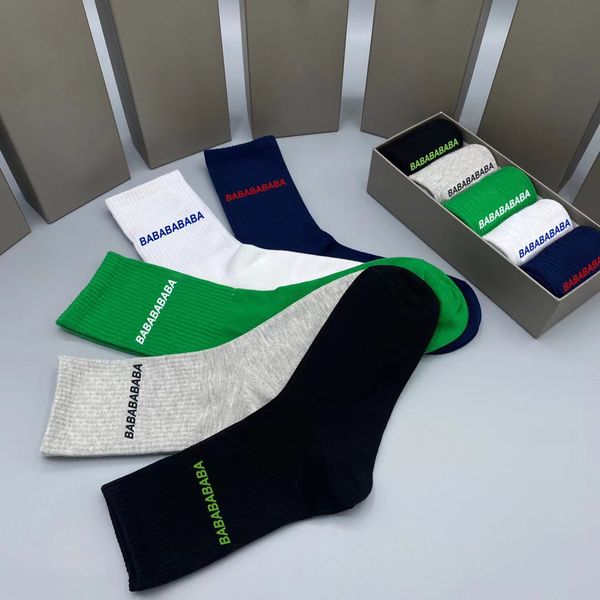 designer mens womens socks five pair luxe sports winter mesh letter printed sports sock embroidery cotton man with box, Black
designer mens womens socks five pair luxe sports winter mesh letter printed sports sock embroidery cotton man with box, Black