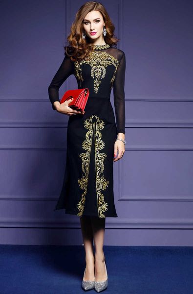 zuoman women autumn luxury embroidered dress festa woman elegant black dress retro femme designer mesh vestidos, Black;gray
zuoman women autumn luxury embroidered dress festa woman elegant black dress retro femme designer mesh vestidos, Black;gray