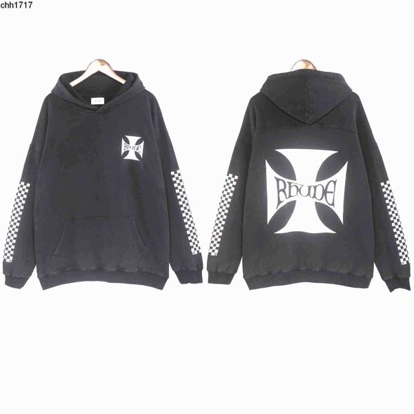 rhudes 2022 new american washed chessboard pattern print casual hip hop street skateboard sweatshirt, Black
rhudes 2022 new american washed chessboard pattern print casual hip hop street skateboard sweatshirt, Black