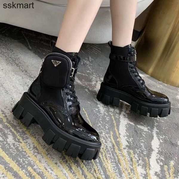 designer new p triangle logo family boots thick soled leather short boots for female wang xinling same style pocket bag martin bootssize 35-, Black
designer new p triangle logo family boots thick soled leather short boots for female wang xinling same style pocket bag martin bootssize 35-, Black
