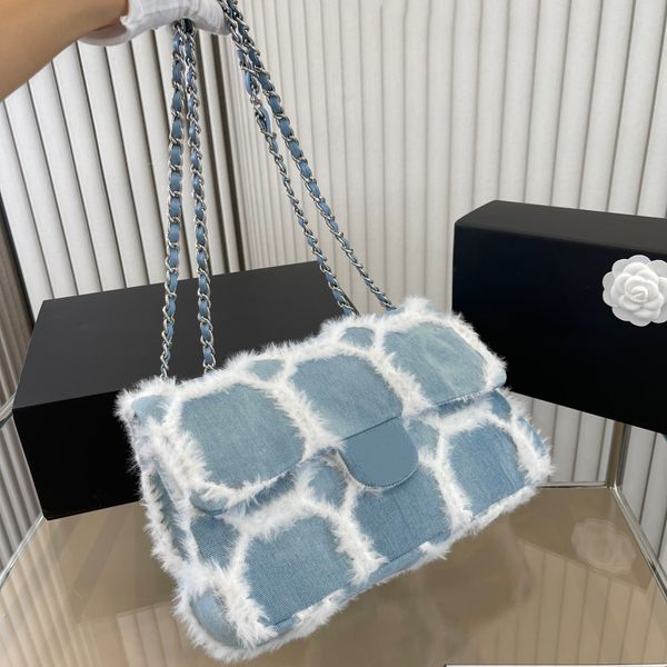 womens f/w denim with fur tassel designer bags quilted silver metal turnbuckle hardware leather shoulder strap multi pocket handbags crossbo
womens f/w denim with fur tassel designer bags quilted silver metal turnbuckle hardware leather shoulder strap multi pocket handbags crossbo
