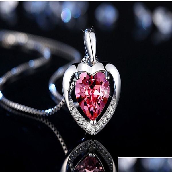 pendant necklaces 2 color sterling sier heart patern pendant necklace 925 chain with red blue cubic zirconia gem necklace2457 drop d dha5l, Silver
pendant necklaces 2 color sterling sier heart patern pendant necklace 925 chain with red blue cubic zirconia gem necklace2457 drop d dha5l, Silver