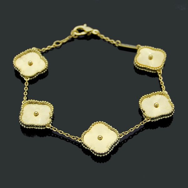 charm bracelets designer jewellery vc four leaf clover four-leaf flower full diamond buckle heart butterfly gold texture multifaceted, Black
charm bracelets designer jewellery vc four leaf clover four-leaf flower full diamond buckle heart butterfly gold texture multifaceted, Black
