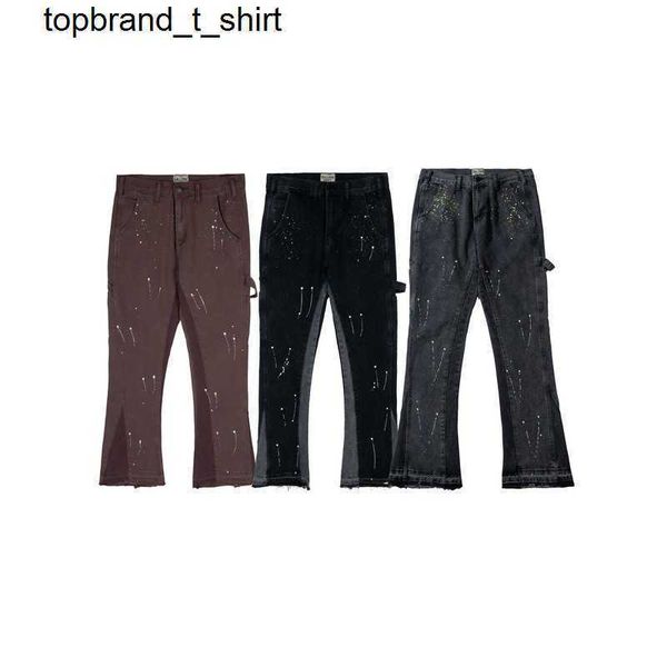 men's jeans designer galery dept splashing washed cowboy men's women's fashion streetwear pants, Blue
men's jeans designer galery dept splashing washed cowboy men's women's fashion streetwear pants, Blue