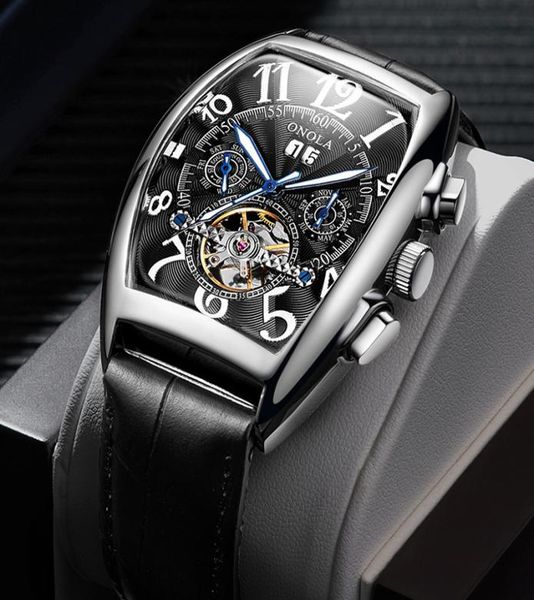onola brand business fashion mens machinery watchleather belt tonneau stainless steel shell automatic machinery watch men034989889, Slivery;brown
onola brand business fashion mens machinery watchleather belt tonneau stainless steel shell automatic machinery watch men034989889, Slivery;brown