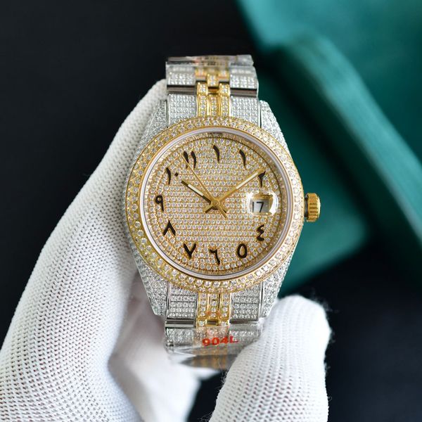 diamond mens watches 41mm automatic mechanical watch sapphire crystal 2824 movement steel strap shining diamonds set luxury watches gift for, Slivery;brown
diamond mens watches 41mm automatic mechanical watch sapphire crystal 2824 movement steel strap shining diamonds set luxury watches gift for, Slivery;brown