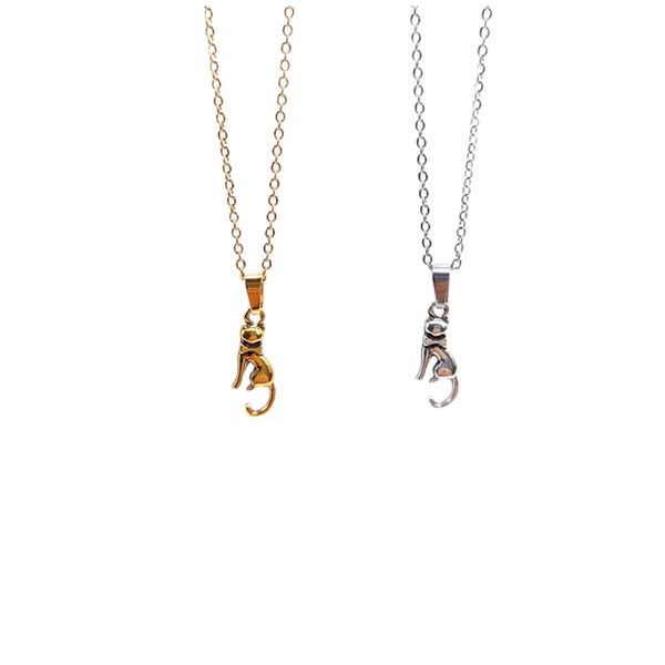 fashion stereoscopic cat pendant necklaces retro punk stainless steel collarbone necklace jewelry wholesale, Silver
fashion stereoscopic cat pendant necklaces retro punk stainless steel collarbone necklace jewelry wholesale, Silver