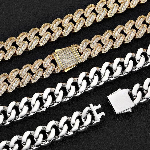 12mm 16-24inch bling chains gold color micro setting cz stone miami cuban chain necklace bracelet jewelry for men punk jewelry, Silver
12mm 16-24inch bling chains gold color micro setting cz stone miami cuban chain necklace bracelet jewelry for men punk jewelry, Silver