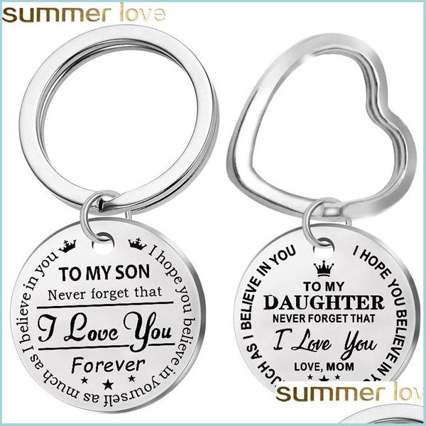 key rings fashion stainless steel keychain engraved to my son daughter forever love mom keyring key chains charm pendant jewelry gif dhsjx, Slivery;golden
key rings fashion stainless steel keychain engraved to my son daughter forever love mom keyring key chains charm pendant jewelry gif dhsjx, Slivery;golden