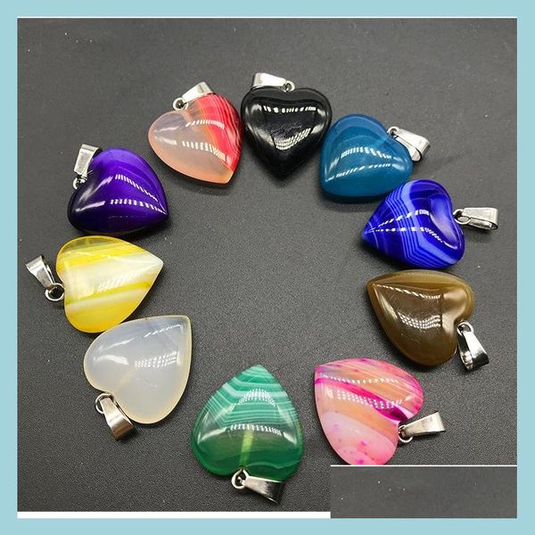 charms 20mm assorted stripe agate heart stone charms pendants for earrings necklace jewelry making drop delivery findings components dhfpi, Bronze;silver
charms 20mm assorted stripe agate heart stone charms pendants for earrings necklace jewelry making drop delivery findings components dhfpi, Bronze;silver