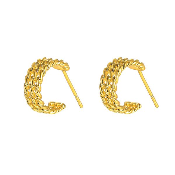 simple 18k gold plated c word twist earrings for women european and american style chic retro high sense jewelry, Golden;silver
simple 18k gold plated c word twist earrings for women european and american style chic retro high sense jewelry, Golden;silver