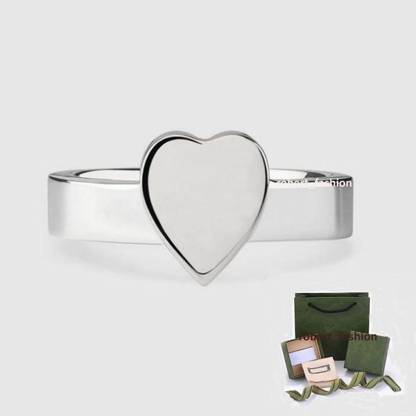 fashion designer mens ring heart rings for womens design love shaped ring with box, Silver
fashion designer mens ring heart rings for womens design love shaped ring with box, Silver