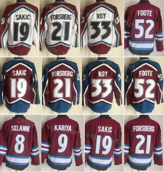 men ice hockey vintage retro 21 peter forsberg jerseys 19 joe sakic 33 patrick roy 8 teemu selanne 9 paul kariya 52 adam foote white burgund, Black;red
men ice hockey vintage retro 21 peter forsberg jerseys 19 joe sakic 33 patrick roy 8 teemu selanne 9 paul kariya 52 adam foote white burgund, Black;red