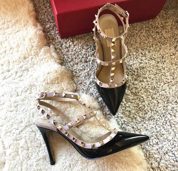 v rivets pointed sandals high heel shoes 6cm 8cm 10cm thin heels strap genuine leather sandal bridesmaid wedding shoes with box 35-44, Black
v rivets pointed sandals high heel shoes 6cm 8cm 10cm thin heels strap genuine leather sandal bridesmaid wedding shoes with box 35-44, Black