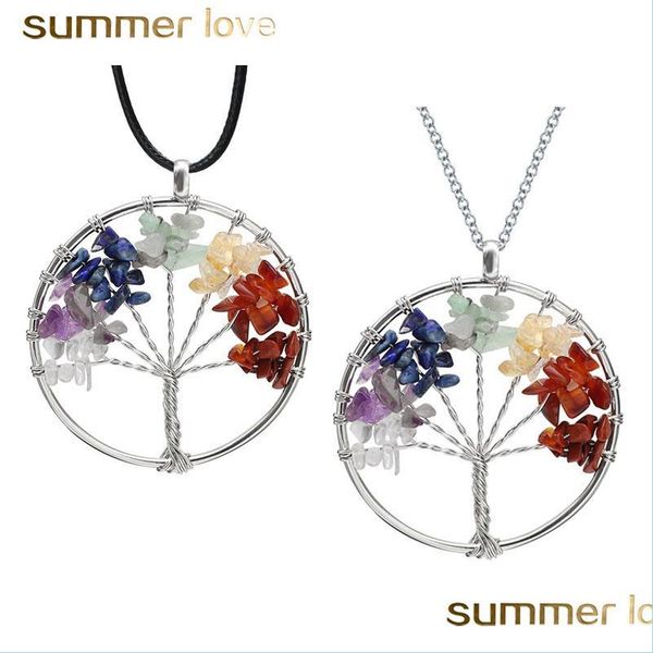 pendant necklaces new 7 chakra tree pendant necklace for women big colorf crystal natural stone necklaces link chain jewelry christm dhd46, Silver
pendant necklaces new 7 chakra tree pendant necklace for women big colorf crystal natural stone necklaces link chain jewelry christm dhd46, Silver