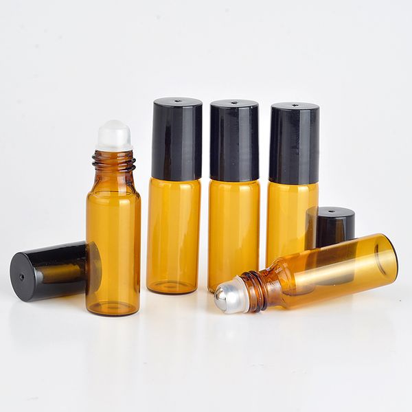 300pcs 5ml roll on bottle portable amber glass refillable perfume bottle empty essential oil case with plastic cap new
300pcs 5ml roll on bottle portable amber glass refillable perfume bottle empty essential oil case with plastic cap new
