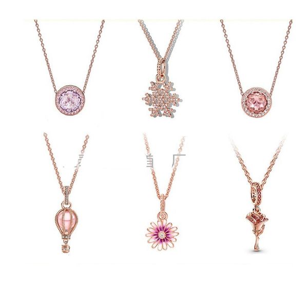 s925 silver rose gold shining snowflake pendant necklace diy fit pandora charm jewelry gift
s925 silver rose gold shining snowflake pendant necklace diy fit pandora charm jewelry gift