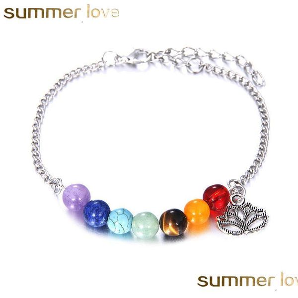 beaded 7 chakras bracelets for women crystal healing nce beads nature stone lotus charms yoga wholesale jewelry drop delivery dh7k0, Black
beaded 7 chakras bracelets for women crystal healing nce beads nature stone lotus charms yoga wholesale jewelry drop delivery dh7k0, Black