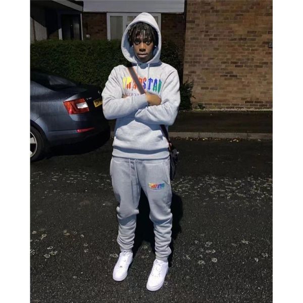cp men's tracksuits designer mens trapstar embroidery pull rainbow towel decoding hooded sportswear men and women suit zipper trousers, Gray
cp men's tracksuits designer mens trapstar embroidery pull rainbow towel decoding hooded sportswear men and women suit zipper trousers, Gray