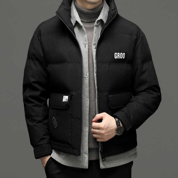 winter high end down men thick warm matte white duvet coat fashion casual jacket clothing, Black
winter high end down men thick warm matte white duvet coat fashion casual jacket clothing, Black