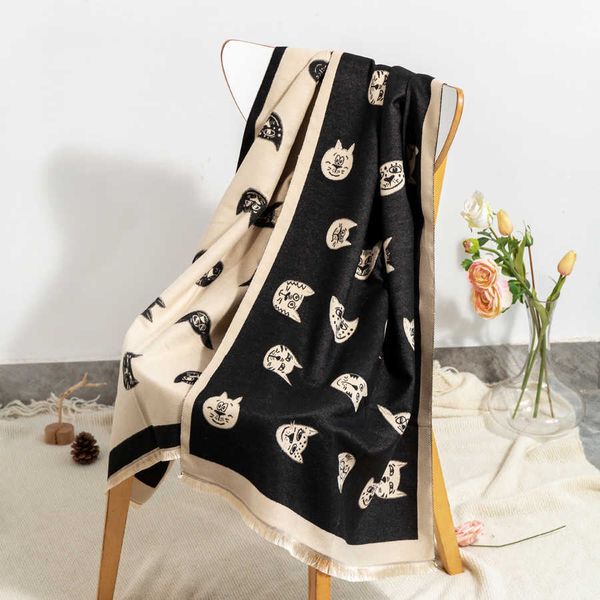 cute meow cashmere scarf womens autumn and winter ins wind double sided kitten long neck two color thickened warm shawl, Blue;gray
cute meow cashmere scarf womens autumn and winter ins wind double sided kitten long neck two color thickened warm shawl, Blue;gray
