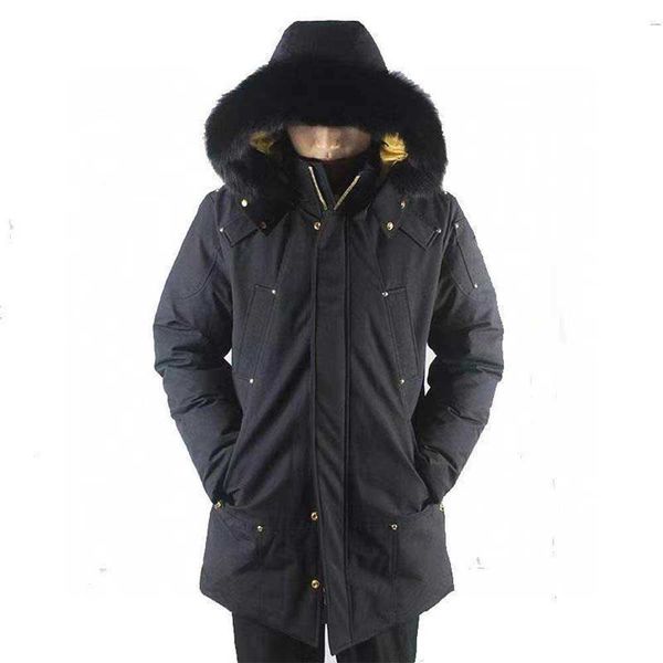 men's down parkas long designes jacket winter coat cotton windbreaker big fur collar hooded moose coats thick warm parka puffer jack go, Black
men's down parkas long designes jacket winter coat cotton windbreaker big fur collar hooded moose coats thick warm parka puffer jack go, Black