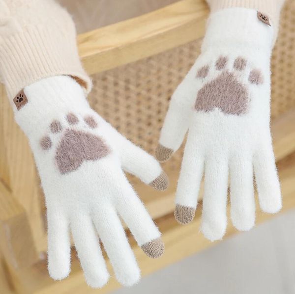 cute cat paw printing gloves winter warm wool touchscreen gloves thick soft fluffy knitting mitten glove for women girls, Blue;gray
cute cat paw printing gloves winter warm wool touchscreen gloves thick soft fluffy knitting mitten glove for women girls, Blue;gray