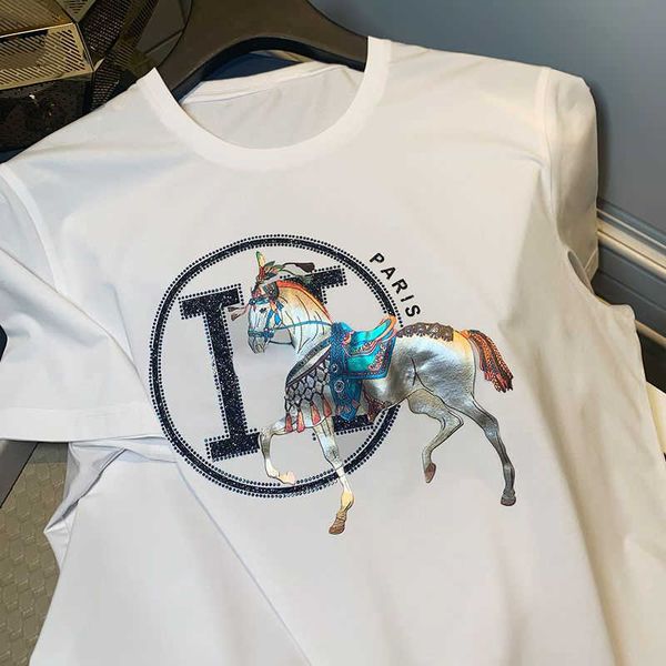 luxury h designer t shirt mens sweatshirt with diamond inlaid short sleeved tshirt men women cotton short sleeved t-shirt couple pullover te, White;black
luxury h designer t shirt mens sweatshirt with diamond inlaid short sleeved tshirt men women cotton short sleeved t-shirt couple pullover te, White;black