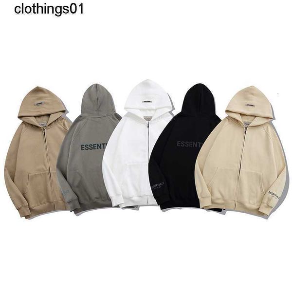 autumn and winter tide br new sweatshirts esse fog multi thread letter glue pressing zipper loose men's women's sweater, Black
autumn and winter tide br new sweatshirts esse fog multi thread letter glue pressing zipper loose men's women's sweater, Black