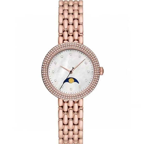 women's fashion quartz watch rose gold case 28mm diamond imported original advanced movement electronic lunar phase function timing r11, Slivery;brown
women's fashion quartz watch rose gold case 28mm diamond imported original advanced movement electronic lunar phase function timing r11, Slivery;brown