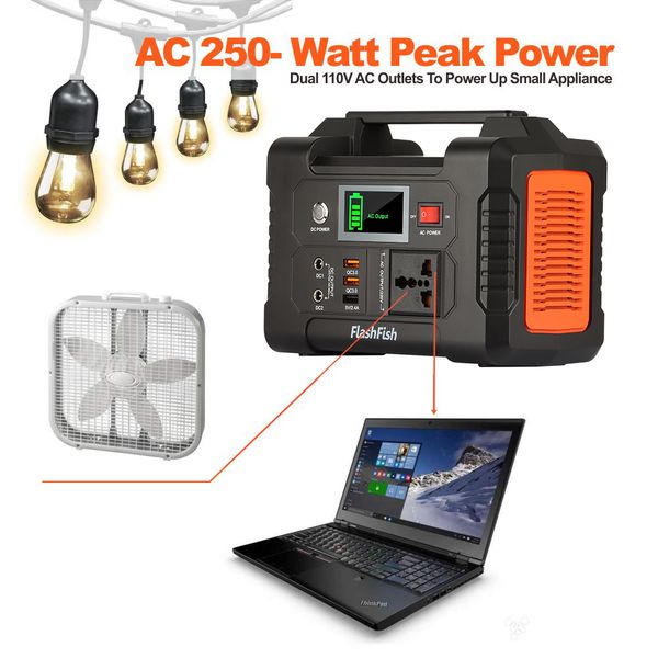 flashfish 200w 40800mah portable power station with 110v ac outlet/2 dc ports/3 usb ports 18v 100w foldable solar panel with pd type-c qc3.0
flashfish 200w 40800mah portable power station with 110v ac outlet/2 dc ports/3 usb ports 18v 100w foldable solar panel with pd type-c qc3.0