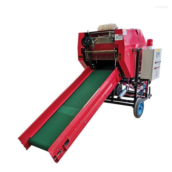 Image of Automatic Packing Hay And Straw Mini Roll Baler Ce Certified Round For Hay/Straw/Husk/Grass Strapping Machines