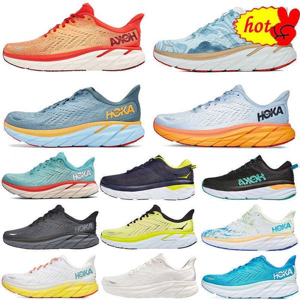 2022 women men running shoe hoka one clifton 8 aquarelle blue fog cantaloupe together fiesta training sneakers, Black
2022 women men running shoe hoka one clifton 8 aquarelle blue fog cantaloupe together fiesta training sneakers, Black