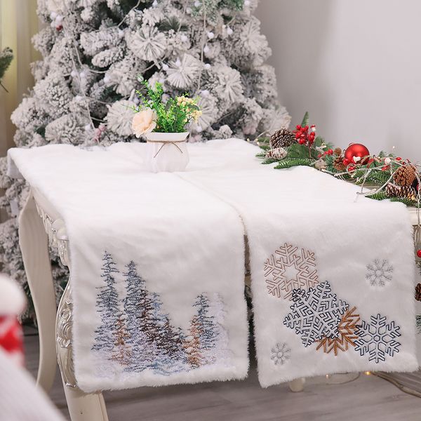 christmas decoration white plush embroidery snowflake tree table flag home dress props 1223538
christmas decoration white plush embroidery snowflake tree table flag home dress props 1223538