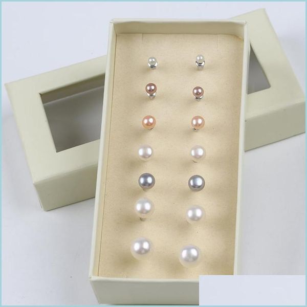 stud stud 7pairs allmatch white and mixd color pearl earrings set button freshwater women drop delivery jewelry dh4ty, Golden;silver
stud stud 7pairs allmatch white and mixd color pearl earrings set button freshwater women drop delivery jewelry dh4ty, Golden;silver