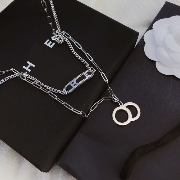 design pendant necklaces high end sier plated necklace charm women's style long chain exquisite jewelry accessories international, Silver
design pendant necklaces high end sier plated necklace charm women's style long chain exquisite jewelry accessories international, Silver