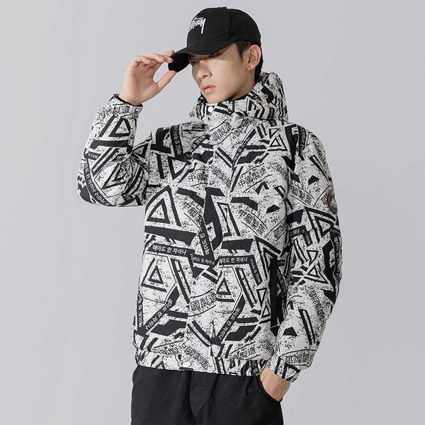 winter down men full print jackets outdoor windproof thicken warm with hood coat, Black
winter down men full print jackets outdoor windproof thicken warm with hood coat, Black