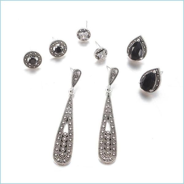 stud stud 4 pairs/set bohemia vintage geometric round earrings for women fashion jewelry accessories earring set drop delivery dhb9p, Golden;silver
stud stud 4 pairs/set bohemia vintage geometric round earrings for women fashion jewelry accessories earring set drop delivery dhb9p, Golden;silver
