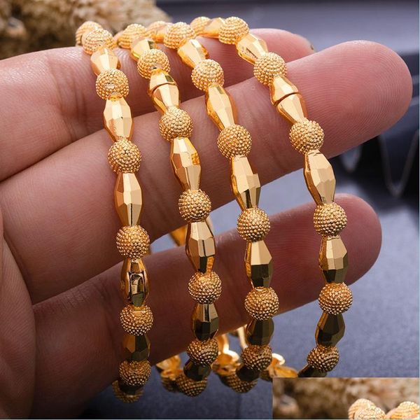 bangle bangle 4pcs/lot dubai luxury 24k gold color bangles for women girls hawaiian wedding bridal bracelets jewelery giftbangle dro dhh39, Black
bangle bangle 4pcs/lot dubai luxury 24k gold color bangles for women girls hawaiian wedding bridal bracelets jewelery giftbangle dro dhh39, Black