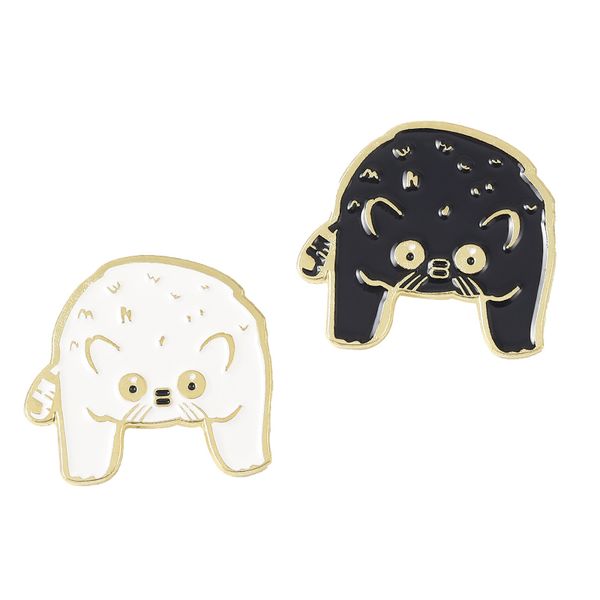 black white cats enamel pins custom funny fat kitten brooches lapel badges cartoon animal jewelry gift for kids friends, Blue
black white cats enamel pins custom funny fat kitten brooches lapel badges cartoon animal jewelry gift for kids friends, Blue