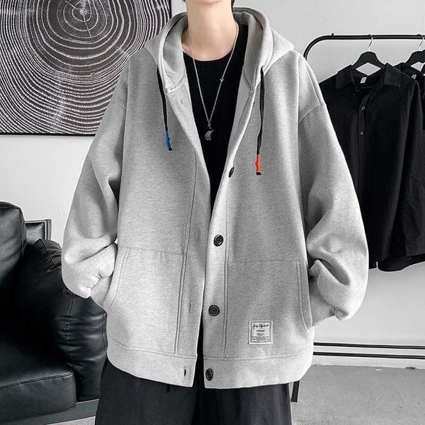 autumn 2022 new men's casual loose sweater jacket solid simple hooded jacket coat men, Black;brown
autumn 2022 new men's casual loose sweater jacket solid simple hooded jacket coat men, Black;brown