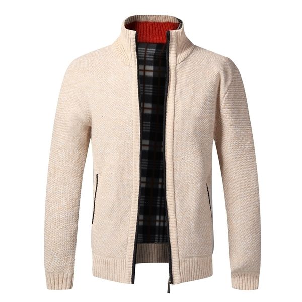 mens sweaters autumn winter jacket slim fit stand collar zipper solid cotton thick warm sweater 221112, White;black
mens sweaters autumn winter jacket slim fit stand collar zipper solid cotton thick warm sweater 221112, White;black